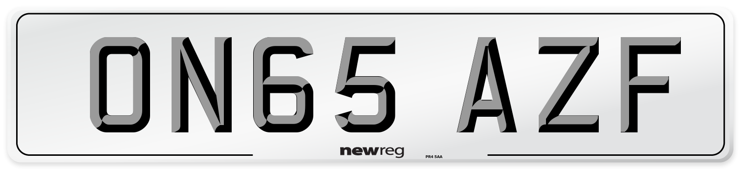 ON65 AZF Number Plate from New Reg